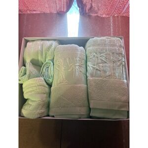 🌿 Luxury Bamboo Towel Set – 6 Piece – Ultra Soft & Absorbent – Mint Green – New